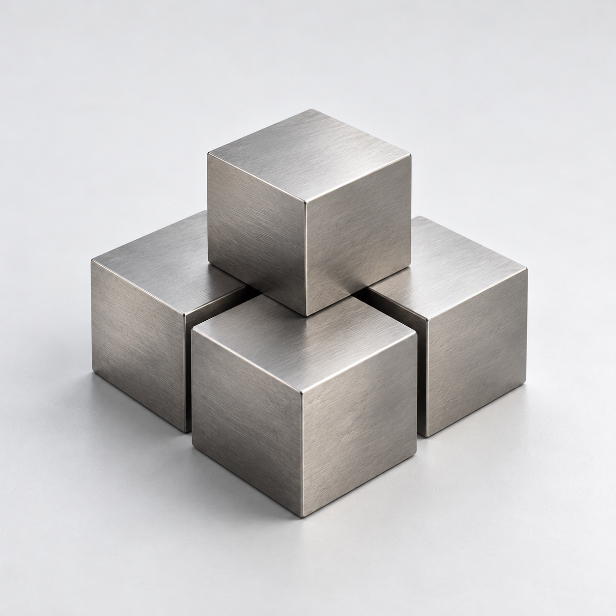 Machined titanium blocks in a compact stepped arrangement